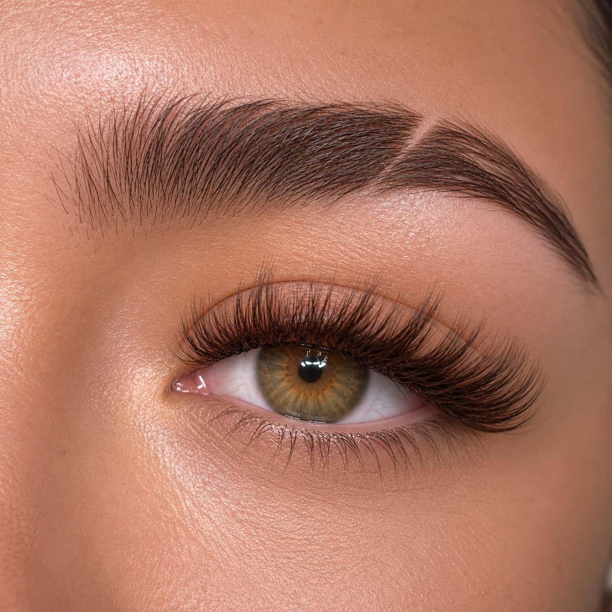Cashmere Mocha Brown Volume Lashes | Professional Lash Extensions