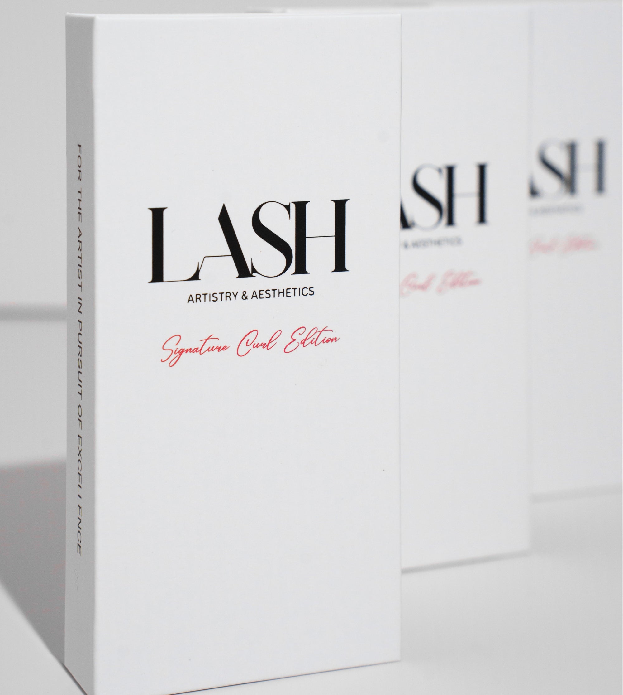 White box with 'LASH Artistry & Aesthetics' branding on a light gray background