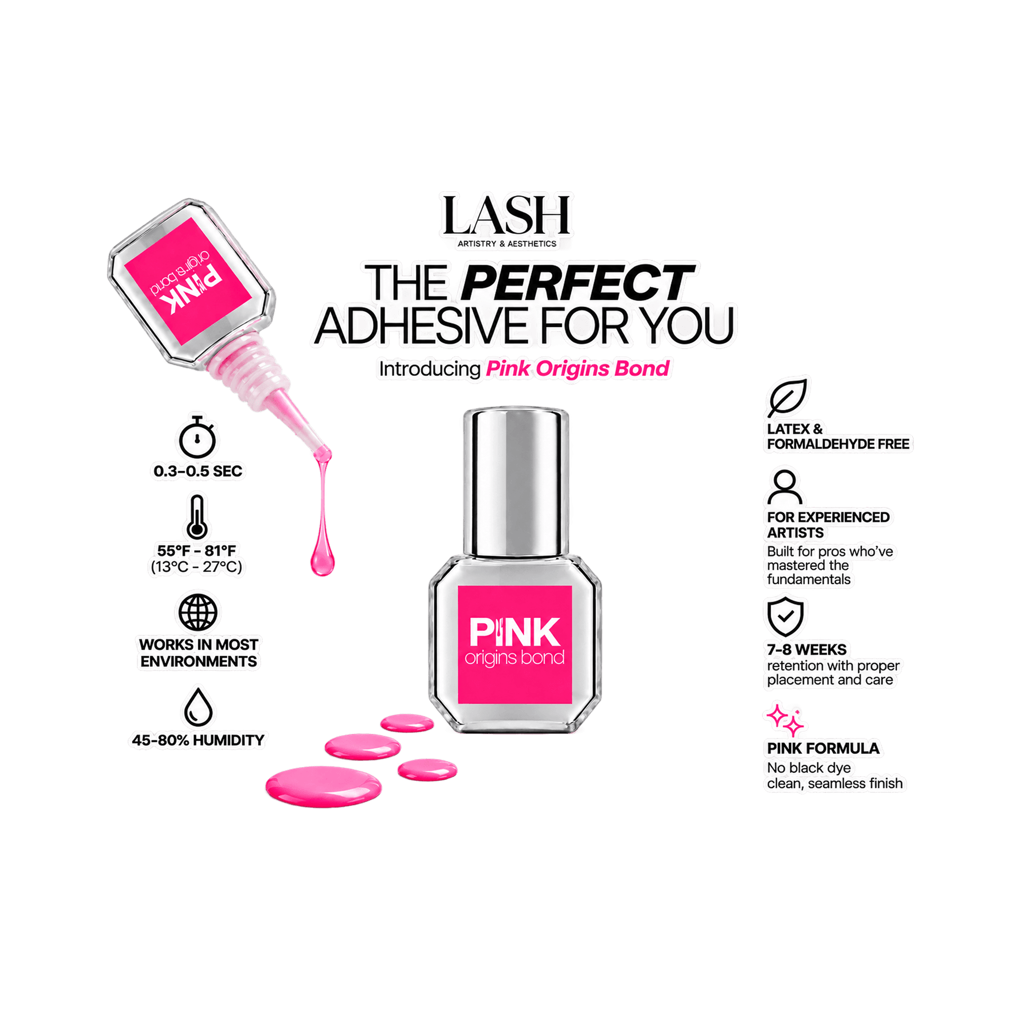PINK ADHESIVE LASHES