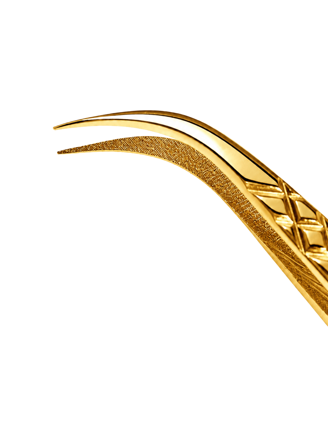 Volume Diamond Grip Gold Finish Tweezer | The Crown Collection