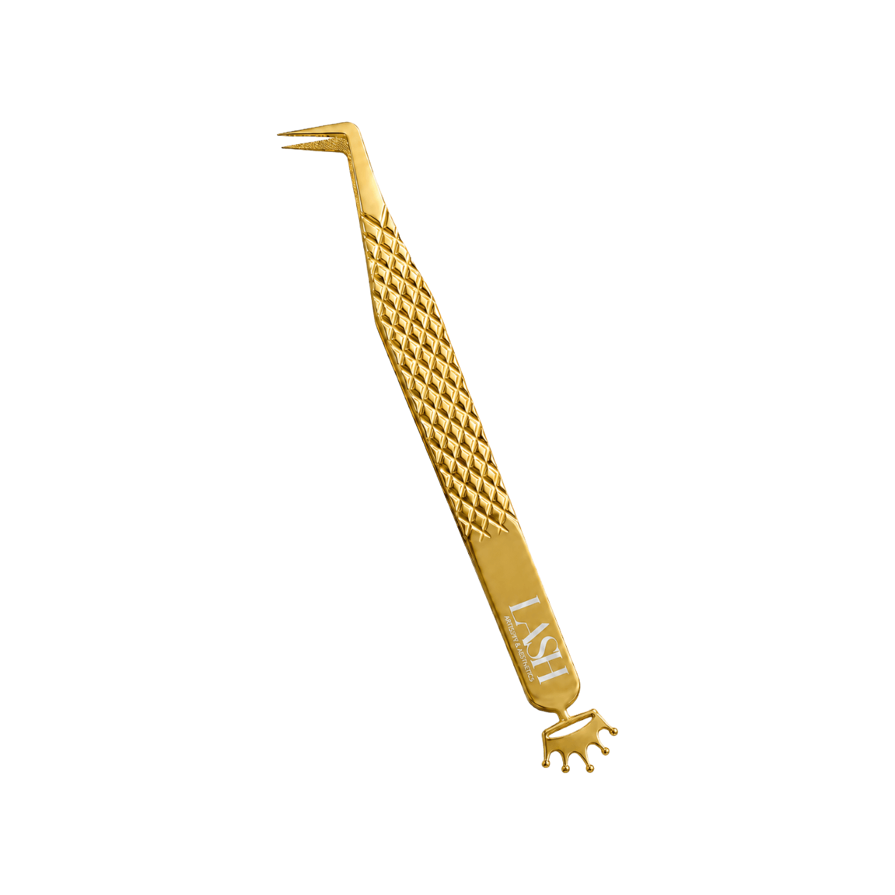 90° Volume Tweezer Diamond Grip  Gold Finish |The Crown Collection