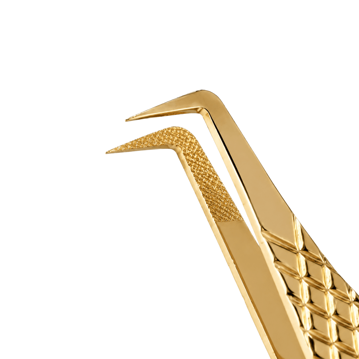 90° Volume Tweezer Diamond Grip  Gold Finish |The Crown Collection