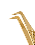 90° Volume Tweezer Diamond Grip  Gold Finish |The Crown Collection