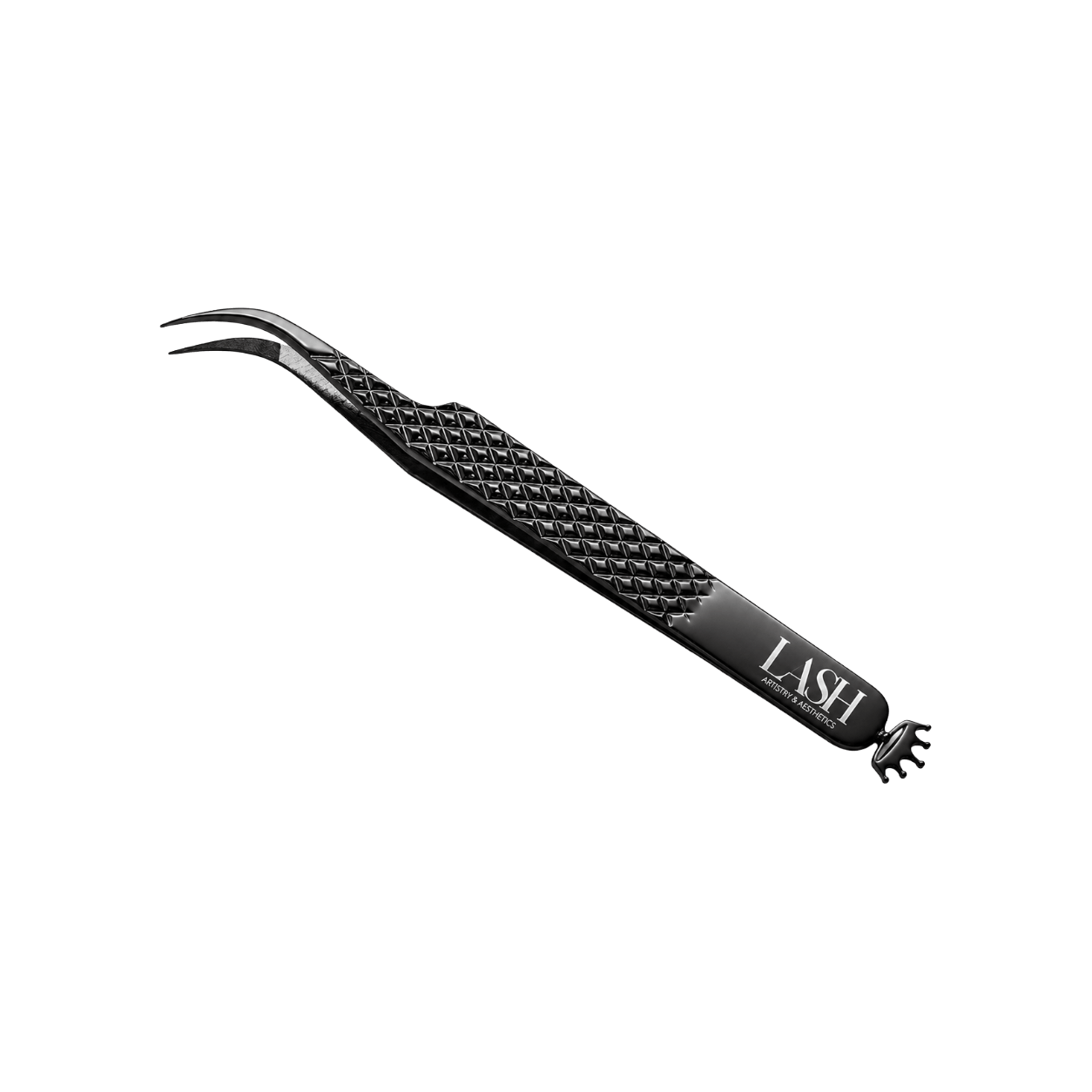 Volume Diamond Grip Gun Metal Finish Tweezer | The Crown Collection