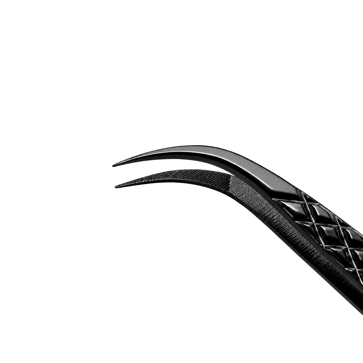 Volume Diamond Grip Gun Metal Finish Tweezer | The Crown Collection